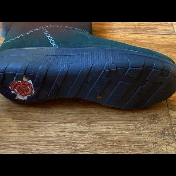 NWOT Fitflop Boots sz. 8.5 in Racing Green - real shearling and suede - Picture 6 of 6